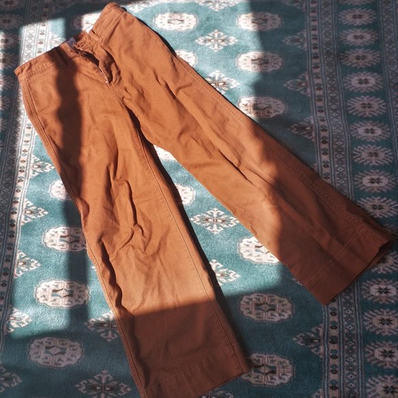 Autumnal Rust-Color High-Rise Wide-Leg Chino - Picture 1 of 4